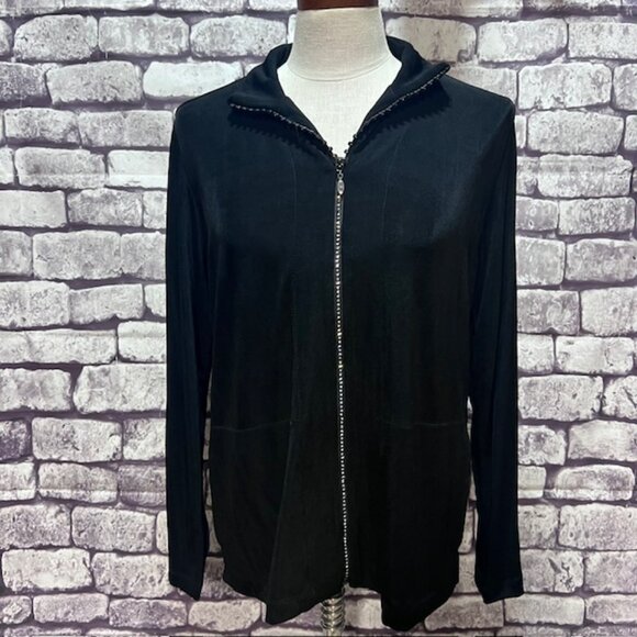 Chico's Travelers NWT Black Jacket Size M - Picture 1 of 6